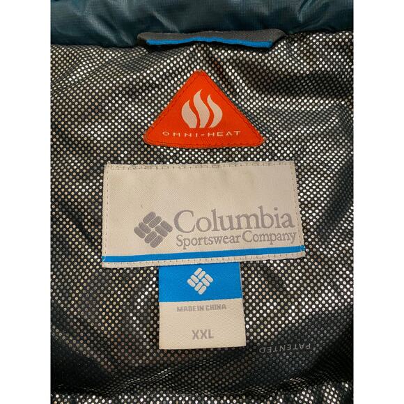 Columbia Men’s Jacket XXL Blue Omni-Heat Puffer Insulated Lightweight Nylon - Picture 7 of 13